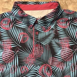 RSVLTS Breakfast Balls Large Miami Vice Pineapple Polo Shirt